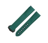 EKSIL 20mm Curved End Watch Band For Omega Strap For AT150 Seamaster 300 Planet Ocean De Ville Speedmaster New Green High Density Nylon Cowhide Watchbands(Green 2)