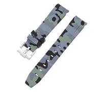 EKSIL For Omega Swatch MoonSwatch Curved End Silicone Rubber Bracelet Men Women Sport Watch Band Accessorie 20mm(Camo grey01)