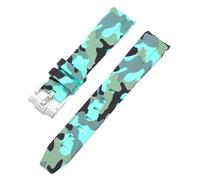 EKSIL For Omega Swatch MoonSwatch Curved End Silicone Rubber Bracelet Men Women Sport Watch Band Accessorie 20mm(Camo water duck01)