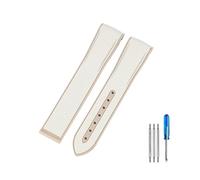 EKSIL For Omega Swatch Planet Joint Name Series 20mm Color Matching Silicone Watch Strap Arc Interface Waterproof Replace Watchbands(Khaki-No buckle)