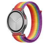 EKSIL Nylon Loop Band For Samsung Galaxy Watch 6/5/pro/4/Classic/active 2 43-47-44mm 20mm/22mm Sport Bracelet For Huawei Gt 4/2/e/3 Strap(39 Rainbow,22mm)