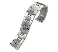 EKSIL Solid Stainless Steel Watch Strap For Cartier Tank London Solo Claire Men Steel Watch Band 20mm Silver Color