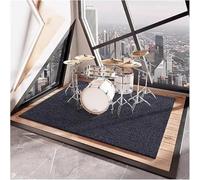 EKsma 6mm Thick Soundproof Drum Mat Acoustic Pads,Rug Runner for Upright Piano and Drum,Non-Slip Floor Mat Carpet for Living Room Cinema Gym Dance House(Black,100 * 180cm)