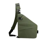 EKSMA Anti Theft Crossbody Bag, Travel Sling Bag for Women and Men, Chest Shoulder Bag(Camo Green,Left-Handed)