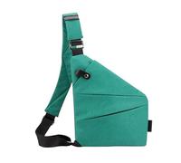 EKSMA Anti Theft Crossbody Bag, Travel Sling Bag for Women and Men, Chest Shoulder Bag(Dark Green,Left-Handed)