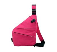 EKsma Anti Theft Crossbody Bag, Travel Sling Bag for Women and Men, Chest Shoulder Bag(Hot Pink,Right-Handed)