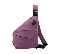 EKSMA Anti Theft Crossbody Bag, Travel Sling Bag for Women and Men, Chest Shoulder Bag(Magenta,Left-Handed)