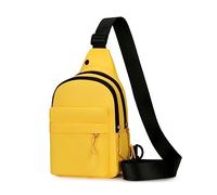 EKsma Lightweight Chest Sling Bag Small Crossbody Shoulder Fanny Packs Casual Daypack for Men Women Widened Strap(Yellow)
