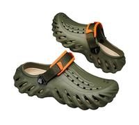 EKsma Men's Casual Thick Soled Shoes,Kitchen Outdoor Beach Yard Pool Shower Summer Sandals(Green,7)