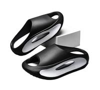 EKsma Men's Fish Mouth Slippers,Casual Slippers and Sandals,Lightweight,Suitable for Indoor and Outdoor on The Beach(Black,7.5)