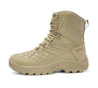 EKSMA Men's Waterproof Side Zipper Outdoor Combat Boots, Tactical, Work Lightweight Comfortable Orthopedic Hiking(Sand Colored,10.5)