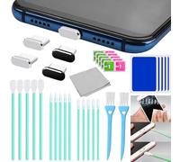 EKSMA Mobile Phone Cleaning Kit - Brushes for Cleaning USB-C Ports, Metal Dust Plug and Speakers - Ideal for Cleaning the Phone Pack of 32