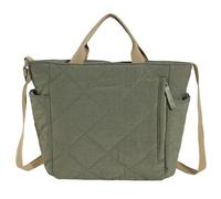 EKSMA Women Shoulder Bag Large Capacity Ladies Lattice Tote Bag Adjustable Strap Nylon Padded Crossbody Bag Multipockets Single(Green)