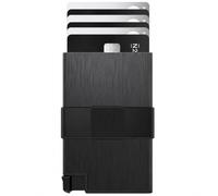 Ekster Aluminum Cardholder Wallet for Men | Metal Wallets with RFID Blocking Layer | Slim & Minimalist Aluminum Wallet with Push Button for Quick Card Access, Brushed Black, One Size, Cardholder
