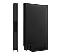 Ekster Parliament Leather Card Holder Wallet | Smart RFID Wallet for Men | Minimalist & Slim Wallet with Quick Card Access Metal Card Holder (Nappa Black)