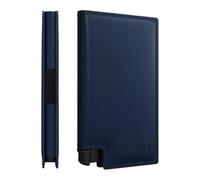 Ekster Parliament Leather Card Holder Wallet | Smart RFID Wallet for Men | Minimalist & Slim Wallet with Quick Card Access Metal Card Holder (Navy)