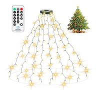 EKSZDGU Christmas Tree Lights, 2m*16 Strands 400 LEDs Fairy Lights, Outdoor Christmas Lights with Remote Control, 8 Modes IP44 Waterproof Light for 5ft-8ft Xmas Tree, Warm White