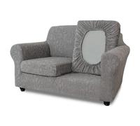 Ektorp 2-Seat Stretch Sofa Cover - Non-Slip Light Grey Slipcover, Washable Fur Protector, Durable Couch Protector for Easy Cleaning & Stylish Decor