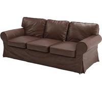 Ektorp 3 Seat Sofa Cover Replacement is Custom Made Slipcover for IKEA Ektorp Sofa Cover (New Brown PU Leather)
