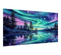 Ekuxom Large Diamond Art Kits for Adults-Aurora Diamond Painting Kits for Adults-Round Full Drill Diamonds Art Painting Kit for Gifts Home Wall Decor 27.5 X 15.7 inch