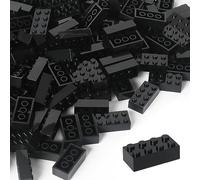 ekuzi Building Bricks 121 Pieces 2x4 Black Colour, Classic Building Block Bricks Compatible with Lego Classic, STEM Creative Building Block Toys for Kids