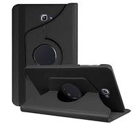 EKVINOR Case for Samsung Galaxy Tab A 10.1 (2016), PU Leather Protective 360 Degree Rotating Tablet Cover Case Stand Function for Tab A 10.1 Inch (SM-T580/SM-T585, No Pen Version) - Black