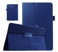 EKVINOR Galaxy Tab E 9.6 Case - Slim Leather Stand Folio Case Cover for Samsung Galaxy Tab E 9.6 Inch Tablet (Fit All Versions SM-T560 T561 T565 and SM-T567V) - Dark Blue