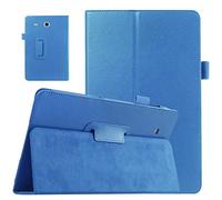 EKVINOR Galaxy Tab E 9.6 Case - Slim Leather Stand Folio Case Cover for Samsung Galaxy Tab E 9.6 Inch Tablet (Fit All Versions SM-T560 T561 T565 and SM-T567V) - Light Blue