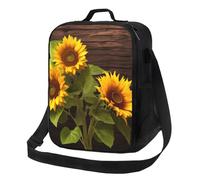EKYOSHCZ Insulated Lunch Bag for Women Men Sunflower Plant Lunch Box Reusable Leakproof Lunch Cooler Bag for Office Work