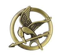 EKZ The Katniss Everdeen Cosplay Prop Replica Mockingjay Pin for Hunger Games Movie Enthusiasts - A Symbol of Rebellion and Hope, Copper, copper, Gold