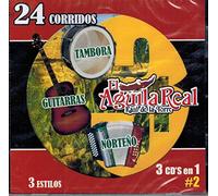 El Aguila Real (24 Corridos: Tambota, Guitarras y Norteno 3 Cds en 1 #2 ZR-249)