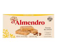 El Almendro - Turron blando, soft almond and honey nougat - Supreme Quality - 200gr (No Gluten) - Spanish Product / Nougat Spanish