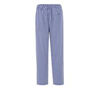 El Búho Nocturno Men's Pyjama Bottoms Cotton Long Poplin Checkered Pyjama Pants 100% Cotton, Blue 8974, XXL