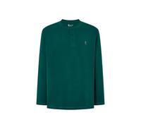 El Búho Nocturno Men's Pyjama T-Shirts Long Sleeve Cotton Knit Solid T-Shirt for Men, 100% Cotton, Green 7529, XXL