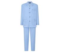 El Búho Nocturno Men's Pyjamas Set Long Sleeve Cotton Fil-à-Fil Plain Weave Pyjama Set for Men, 100% Cotton, Blue 2987, 4XL
