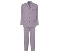 El Búho Nocturno Men's Pyjamas Set Long Sleeve Cotton Woven Poplin Checkered Pyjama Set for Men, 100% Cotton, Red 1541, M
