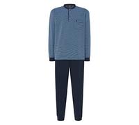 El Búho Nocturno Men's Pyjamas Set Winter Cotton Knit Printed Premium Pyjama Set for Men Made in Portugal, 100% Cotton, Blue 55026, XL