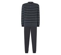 El Búho Nocturno Men's Pyjamas Set Winter Cotton Knit Printed Premium Pyjama Set for Men Made in Portugal, 100% Cotton, Grey 55025, M