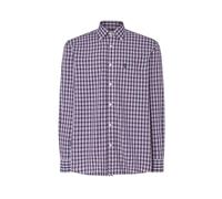 El Búho Nocturno Men's Shirt Long Sleeve Poplin Checkered Easy Iron Extra Soft with Pocket, 50% Rayon derived from Bamboo, 50% Polyester, Red 0308, L