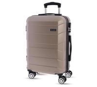 EL Caballo - Cabin Suitcase 55x40x20- Travel Suitcases - Suitcases Cabin Suitable for Ryannair- Trolley Luggage for Aircraft Heavy Duty with 4 Wheels of 360º and Numeric Lock, Champagne, 55x40x20 cm