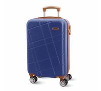 EL Caballo Hand Luggage Suitcase 55 x 40 x 20 cm | Lightweight Cabin Trolley Hard Shell with 4 Wheels | Cabin Luggage Suitable for Ryanair Aircraft & More, Blue, S, Hand Luggage Suitcase 55x40x20