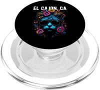 El Cajon California with Cat and Flowers Design PopSockets PopGrip for MagSafe