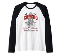 El Camino Calling Buen Camino Shirt Minimalist Pilgrim Raglan Baseball Tee