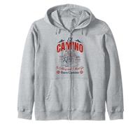 El Camino Calling Buen Camino Shirt Minimalist Pilgrim Zip Hoodie