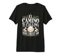 El Camino is Calling and I Must Go Vintage Shell Quote Spain Premium T-Shirt