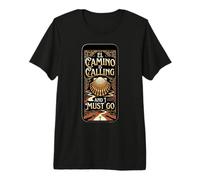 El Camino is Calling and I Must Go Vintage Shell Quote Spain Premium T-Shirt