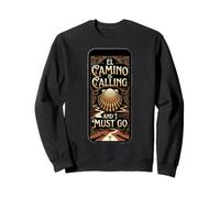 El Camino Is Calling And I Must Go Vintage Shell Quote Spain Sweatshirt