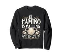 El Camino Is Calling And I Must Go Vintage Shell Quote Spain Sweatshirt