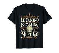 El Camino is Calling and I Must Go Vintage Shell Quote Spain T-Shirt