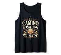 El Camino is Calling and I Must Go Vintage Shell Quote Spain Tank Top